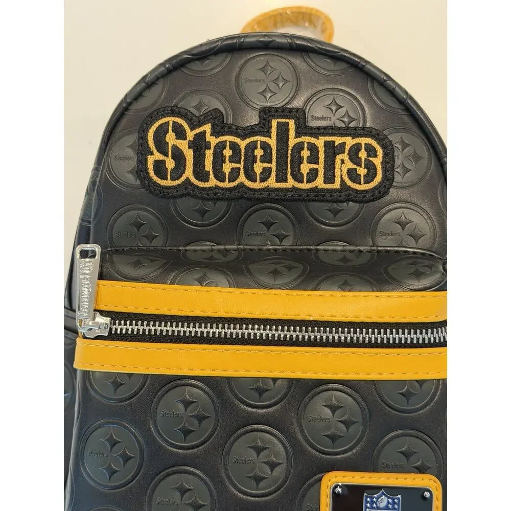 Loungefly NFL Football Pittsburgh Steelers Mini Backpack Handbag Tote
